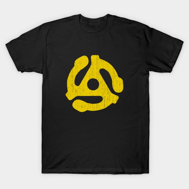 Recording adapter with 45 rpm vintage yellow T-Shirt by DetourShirts